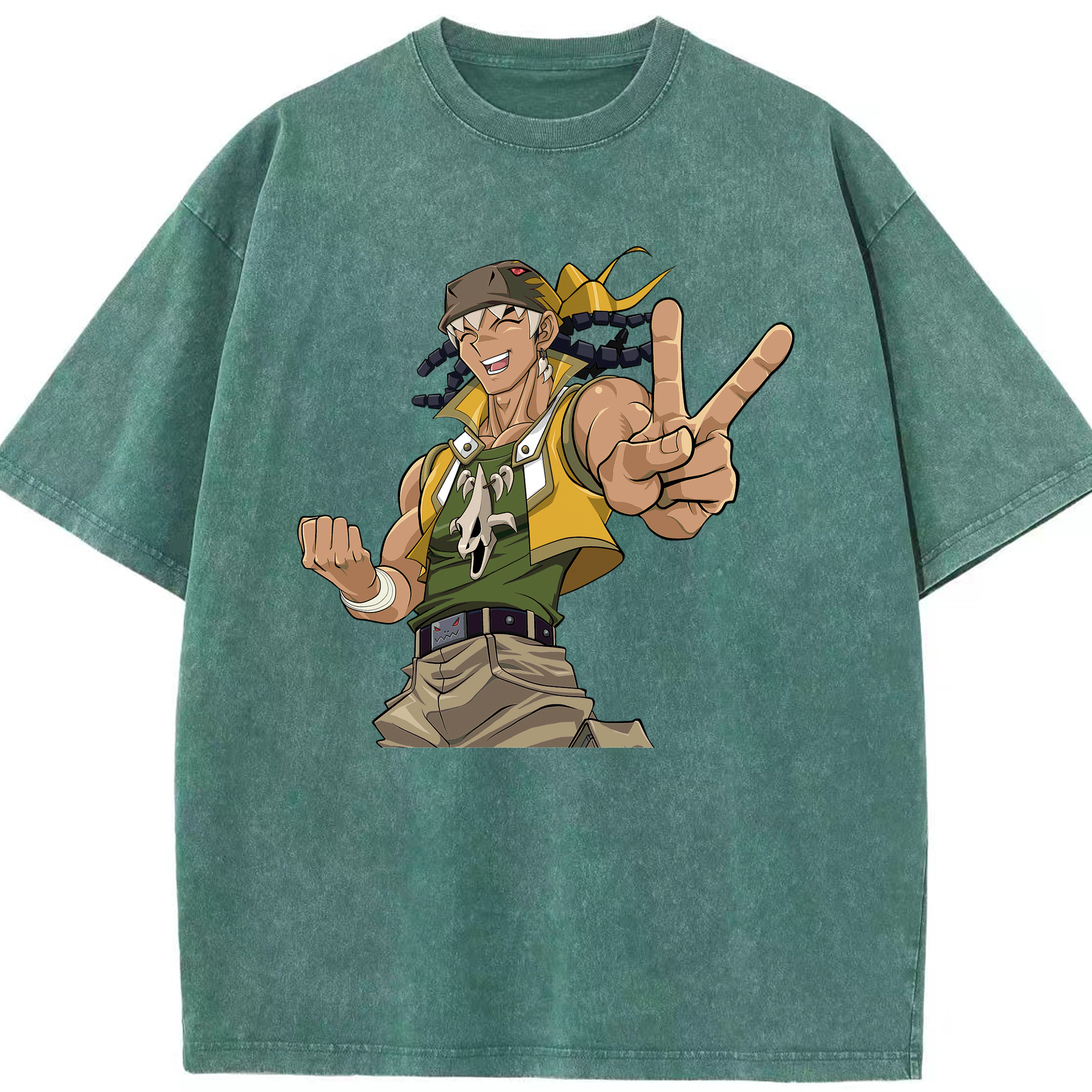 （画像用） 遊☆戯☆王 Yu-Gi-Oh! 綿100% ヴィンテージ風 半袖Tシャツ（フロントプリント）